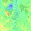 Mapa topográfico Tanjung Enim, altitude, relevo