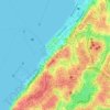 Mapa topográfico Divisa entre cidade alta e cidade baixa, altitude, relevo