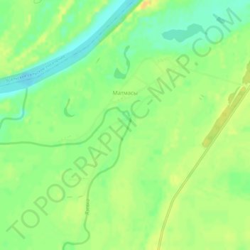 Mapa topográfico Матмасы, altitude, relevo