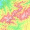 Mapa topográfico Parc National de Toubkal, altitude, relevo