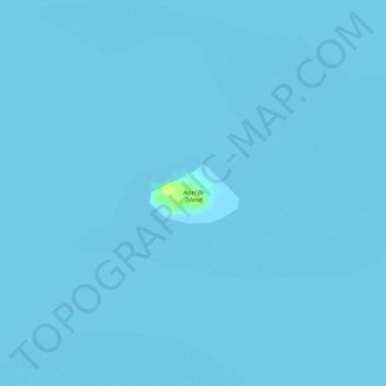 Mapa topográfico Arrecife Island, altitude, relevo