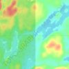 Mapa topográfico Cross Lake, altitude, relevo