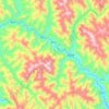 Mapa topográfico 玉曲, altitude, relevo