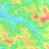 Mapa topográfico Rio Itaquera, altitude, relevo