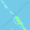 Mapa topográfico Man O War Cay, altitude, relevo