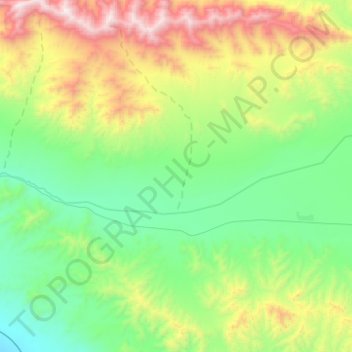 Mapa topográfico 巴音河, altitude, relevo