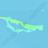Mapa topográfico Half Moon Cay, altitude, relevo