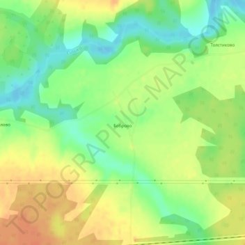 Mapa topográfico Боброво, altitude, relevo