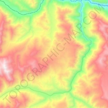 Mapa topográfico Río Colorado, altitude, relevo