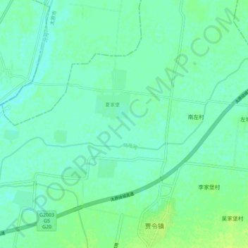 Mapa topográfico 乌马河, altitude, relevo