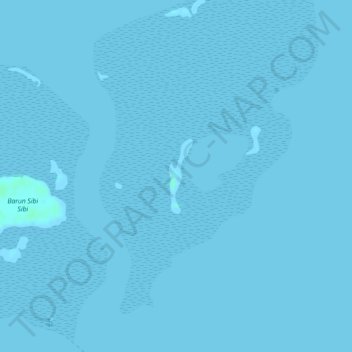 Mapa topográfico Tataan Islands, altitude, relevo