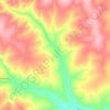 Mapa topográfico Massango, altitude, relevo