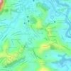 Mapa topográfico Praça do Bom Pastor (Presidente Medici), altitude, relevo