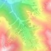 Mapa topográfico Inneralpbach, altitude, relevo