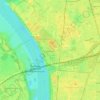 Mapa topográfico Rheinpark, altitude, relevo