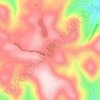 Mapa topográfico Lagoa da Garibaldi, altitude, relevo