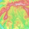 Mapa topográfico Forêt domaniale de la Grésigne, altitude, relevo