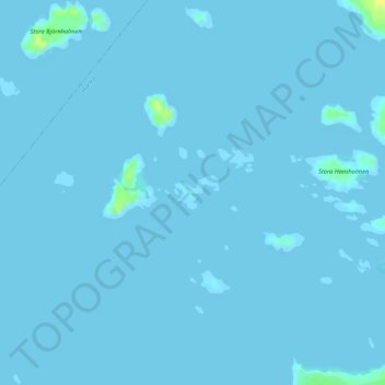 Mapa topográfico Örarna, altitude, relevo