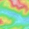 Mapa topográfico Lac de Sewen, altitude, relevo