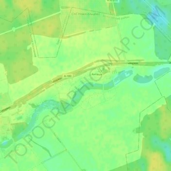 Mapa topográfico Анташи, altitude, relevo