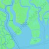 Mapa topográfico Sundarbans West Wildlife Sanctuary, altitude, relevo