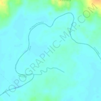 Mapa topográfico Rio Guamá, altitude, relevo