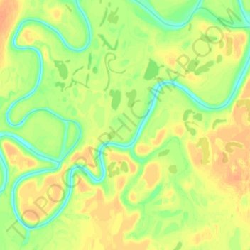 Mapa topográfico Молодо, altitude, relevo