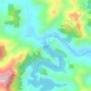 Mapa topográfico PCH Santo Antônio, altitude, relevo
