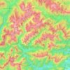 Mapa topográfico Parco naturale regionale delle Dolomiti Friulane, altitude, relevo
