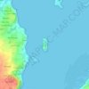 Mapa topográfico Île Loaven, altitude, relevo