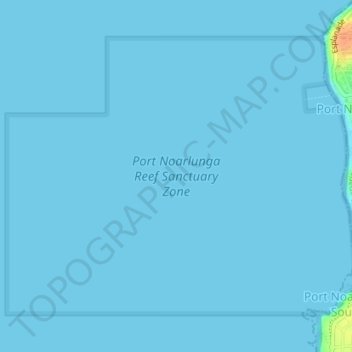 Mapa topográfico Port Noarlunga Reef Sanctuary Zone, altitude, relevo