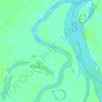 Mapa topográfico Rio das Mortes, altitude, relevo