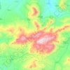 Mapa topográfico Sierra Mágina, altitude, relevo