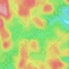 Mapa topográfico Lac Bois Franc, altitude, relevo