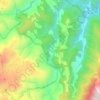 Mapa topográfico Águas Mornas, altitude, relevo