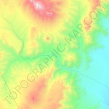 Mapa topográfico Cazadero, altitude, relevo