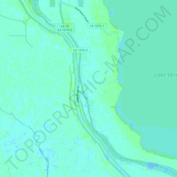 Mapa topográfico Belle River, altitude, relevo