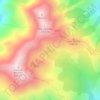 Mapa topográfico Lac de Ghiarge Rosse, altitude, relevo