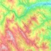 Mapa topográfico Parco Regionale Gallipoli Cognato Piccole Dolomiti Lucane, altitude, relevo