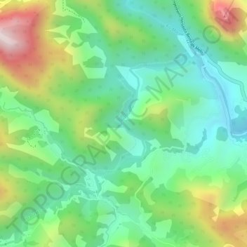 Mapa topográfico Rio Bonito, altitude, relevo