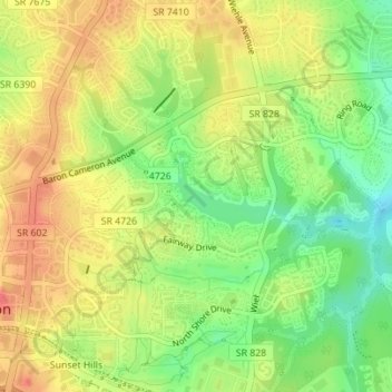 Mapa topográfico Lake Anne, altitude, relevo