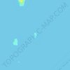 Mapa topográfico Isla Huemul, altitude, relevo