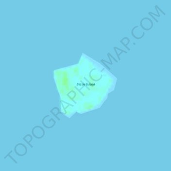 Mapa topográfico Bessie Island, altitude, relevo