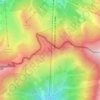 Mapa topográfico Forte Colle Alto, altitude, relevo