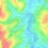 Mapa topográfico Jardim Santo André, altitude, relevo