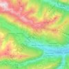 Mapa topográfico Val Ridanna, altitude, relevo