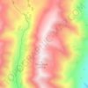 Mapa topográfico Ohau Range, altitude, relevo