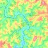 Mapa topográfico Rio Pirapetinga, altitude, relevo