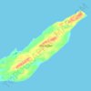 Mapa topográfico Isla Isabela, altitude, relevo