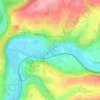 Mapa topográfico Jagst, altitude, relevo